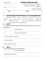 ENGLISH TEST FOR GRADE 4