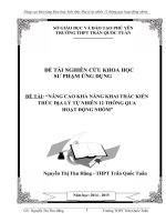 Nâng cao khả năng khai thác kiến thức Địa lý tự nhiên 12 thông qua hoạt động nhóm