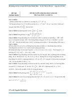 ĐỀ THI TOÁN TUYỂN SINH ĐẠI HỌC NĂM 2015 (ĐH Thành Nhân)
