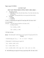 luyện tập hóa 8 chủ đề tính theo Công thức hóa học