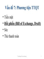 Slide bài giảng môn thanh toán quốc tế: Phương tiện thanh toán quốc tế ((ThS Hoàng Thị Lan Hương)