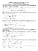 PHƯƠNG PHÁP GIẢI BÀI TẬP BẰNG CÁC ĐỊNH LUẬT BẢO TOÀN