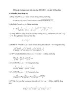 Đề thi các trường và các tỉnh năm học 2011-2012 - Lời giải và bình luận môn toán