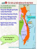 TÂY SƠN LẬT ĐỔ CHÍNH QUYỀN HỌ TRỊNH