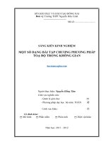 SKKN Một số dạng toán trong hệ tọa độ Oxyz