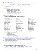 CHUYÊN ĐỀ GERUND AND IFNINITIVE