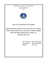 Phân tích thực trạng công tác đào tạo và phát triển nguồn nhân lực tại công ty trách nhiệm hữu hạn một thành viên cà phê 715a m’đrăk, đắk lắk