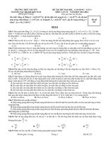 Đề thi thử đại học môn vật lý trường THPT chuyên Nguyễn Tất Thành (lần 4)