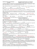 Đề thi thử Quốc gia lần 1 năm 2015 môn Vật Lý trường THPT Ngô Thì Nhậm