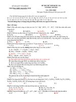 Đề thi thử THPT Quốc gia năm 2015 môn Hóa học trường THPT Nguyễn Trãi, Thái Bình