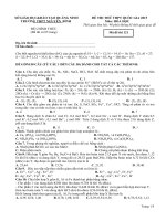 Đề thi thử THPT Quốc gia năm 2015 môn Hóa học trường THCS&THPT Nguyễn Bình, Quảng Ninh