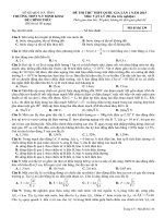 Đề thi thử Quốc gia lần 1 - 2015 Môn Vật lý, Trường THPT Minh Khai, Hà Tĩnh