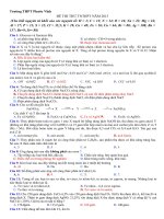 Đề thi thử THPT Quốc gia năm 2015 môn Hóa học trường THPT Phước Vĩnh, Bình Dương
