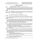 Đề thi chuyên hóa ĐHKHTN năm 2005