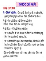 BÀI GIẢNG THUỐC CHỈ KHÁI