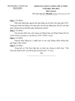 Đề thi thử THPT Quốc gia năm 2015 môn Lịch Sử tỉnh Thanh Hóa