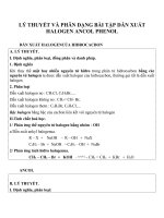 Lý thuyết và phân dạng bài tập dẫn xuất Halogen - Ancol - Phenol