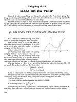 Chuyên đề Hàm số đa thức