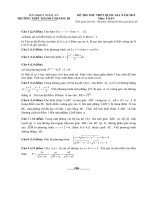 Đề thi thử THPT Quốc gia năm 2015 môn Toán trường THPT Thanh Chương 3, Nghệ An