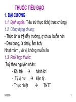 BÀI GIẢNG THUỐC TIÊU ĐẠO