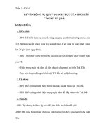 giáo án bài “Sự vận động tự quay quanh trục của trái đất” trong chương trình Địa lý lớp 6