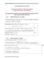 Tuyển chọn các bài Max – Min (câu 10 điểm) trong 21 đề thi thử Tây Ninh 2015