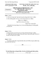 ĐỀ VÀ ĐÁP ÁN  HK 1 KHỐI 11