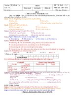 ĐỀ 1 VÀ 2+ ĐÁP ÁN MA TRẬN