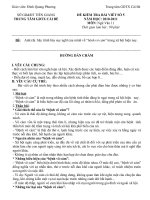 ĐỀ KIỂM 1 TIẾT LẦN 2 KHỐI 11_ĐÁP ÁN