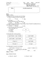 ĐỀ THI CUOI NĂM ĐỦ CÁC MOM HỌC LỚP 5