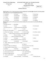 Đề thi thử THPT Quốc gia 2015 môn Tiếng Anh trường THPT Lê Hồng Phong, Phú Yên