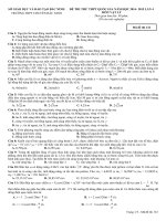 Đề thi thử THPT Quốc gia lần 4 năm 2015 môn Vật lý trường THPT Chuyên Bắc Ninh, Bắc Ninh
