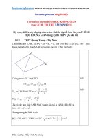 Tuyển chọn các bài HÌNH HỌC KHÔNG GIAN trong 21 ĐỀ THI THỬ TÂY NINH