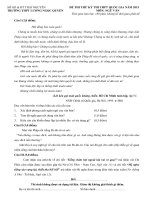 Đề thi thử THPT Quốc gia môn Ngữ văn năm 2015 trường THPT Lương Ngọc Quyến, Thái Nguyên