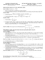 Đề Thi Thử ĐH 2011 (lần 2) - THPT Nguyễn Tất Thành-HN