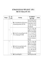 kế hoạch giảng dạy bộ môn Lịch sử lớp 12