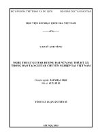 NGHỆ THUẬT GUITAR ĐƯƠNG ĐẠI NỬA SAU THẾ KỶ XX TRONG ĐÀO TẠO GUITAR CHUYÊN NGHIỆP TẠI VIỆT NAM