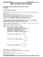 ĐỀ CƯƠNG ÔN TẬP HỌC KỲ 2 LỚP 10 HAY