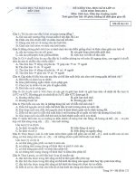 ĐỀ -ĐÁP ÁN SINH HOC HKII NH: 2010-2011