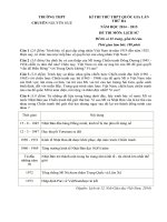 Đề thi thử Quốc gia lần 3 năm 2015 môn Lịch sử trường THPT Chuyên Nguyễn Huệ