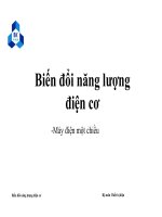 Biến đổi năng lượng điện cơ  máy điện một chiều