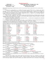 Bộ đề thi thử Đại học môn Tiếng Anh