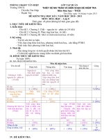 Đề kiểm tra môn hóa - học kì I / lớp 8(tham khảo)  )