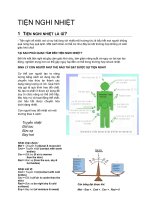 TIỆN NGHI NHIỆT VẤN ĐỀ THÔNG GIÓ VÀ CHẤT LƯỢNG KHÔNG KHÍ