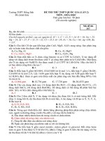 Đề thi thử Quốc gia lần 2 năm 2015 môn Hóa học trường THPT Hồng Lĩnh, Hà Tĩnh