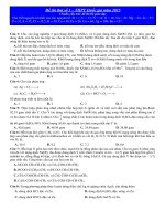 Đề thi thử số 1 THPT Quốc gia môn Hóa