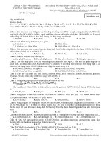 Đề thi thử THPT Quốc gia lần 2 năm 2015 môn Hóa học trường THPT Đồng Đậu, Vĩnh Phúc