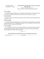 Đề thi thử Đại học môn Lịch sử 2015 hay