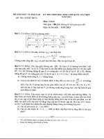 Đề thi chọn học sinh giỏi Quốc gia THPT môn Toán năm 2013 - Ngày thứ nhất