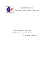 Đê tài hệ thống thông tin quản lý thương mại điện tử   lazada